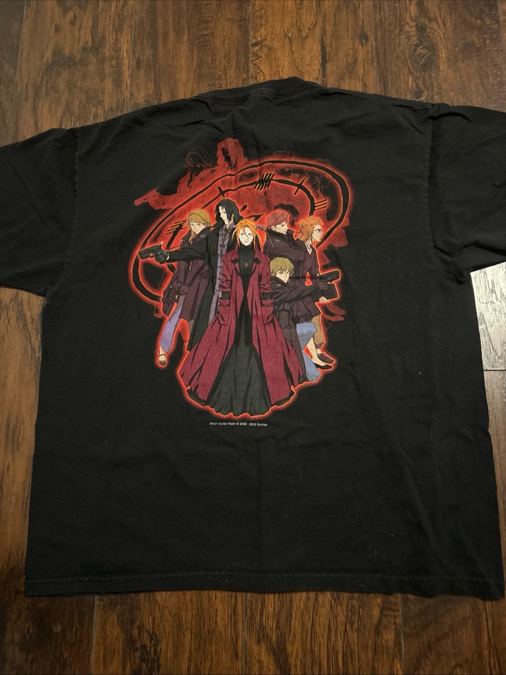 Vintage Black Anime witch hunter robin Graphic Tee 2002
